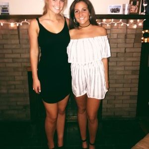 White Off the Shoulder Romper